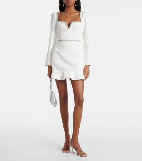 Self Portrait Crystal-embellished crêpe minidress 2