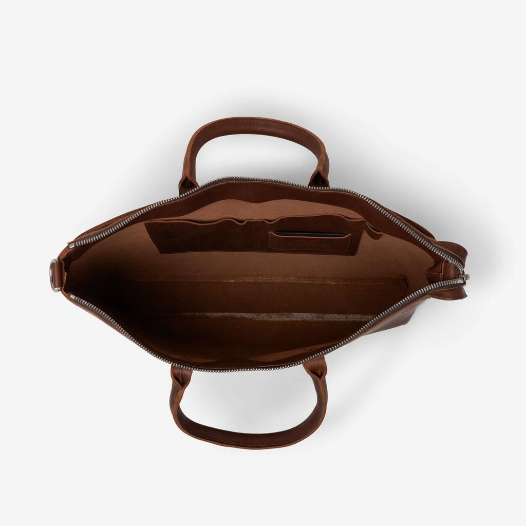 Shinola Shinola Utility Brown USA Heritage Leather Computer Brief 20242041-Br 4