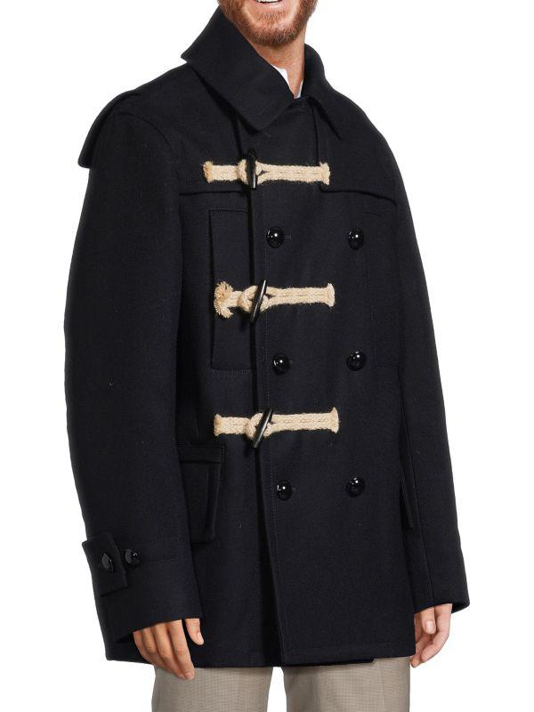 sacai Wool Melton Coat (Navy・2) Shop Melton Wool Duffle Coat on Sale at BeyondStyle – Get 61% Off