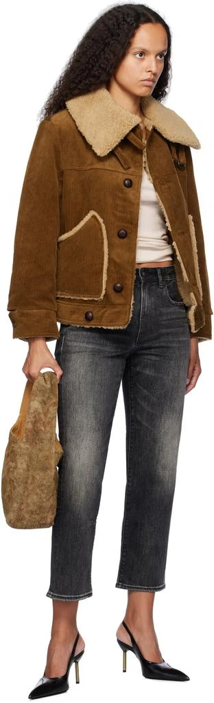 R13 Brown Oversized Collar Jacket 4