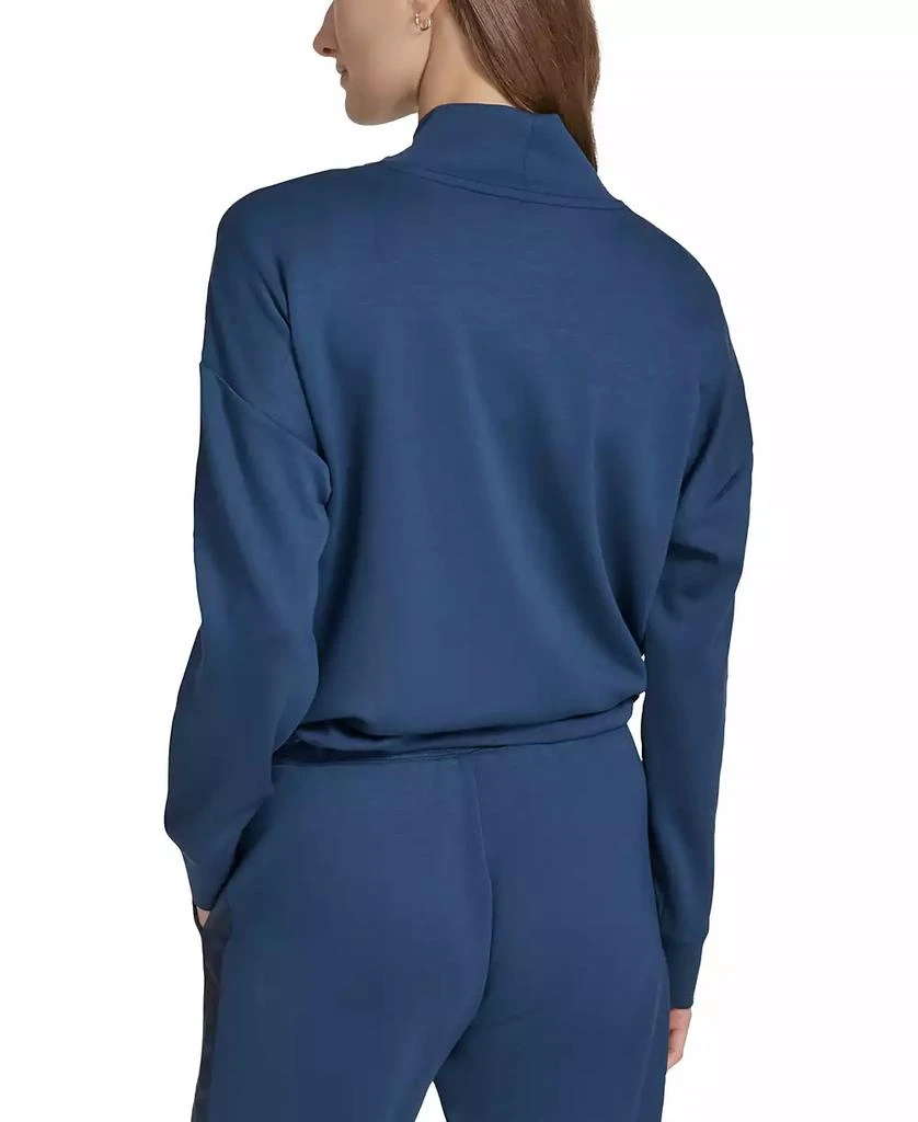 Marc New York by Andrew Marc Women's Mixed-Media Scuba Turtleneck Top 2