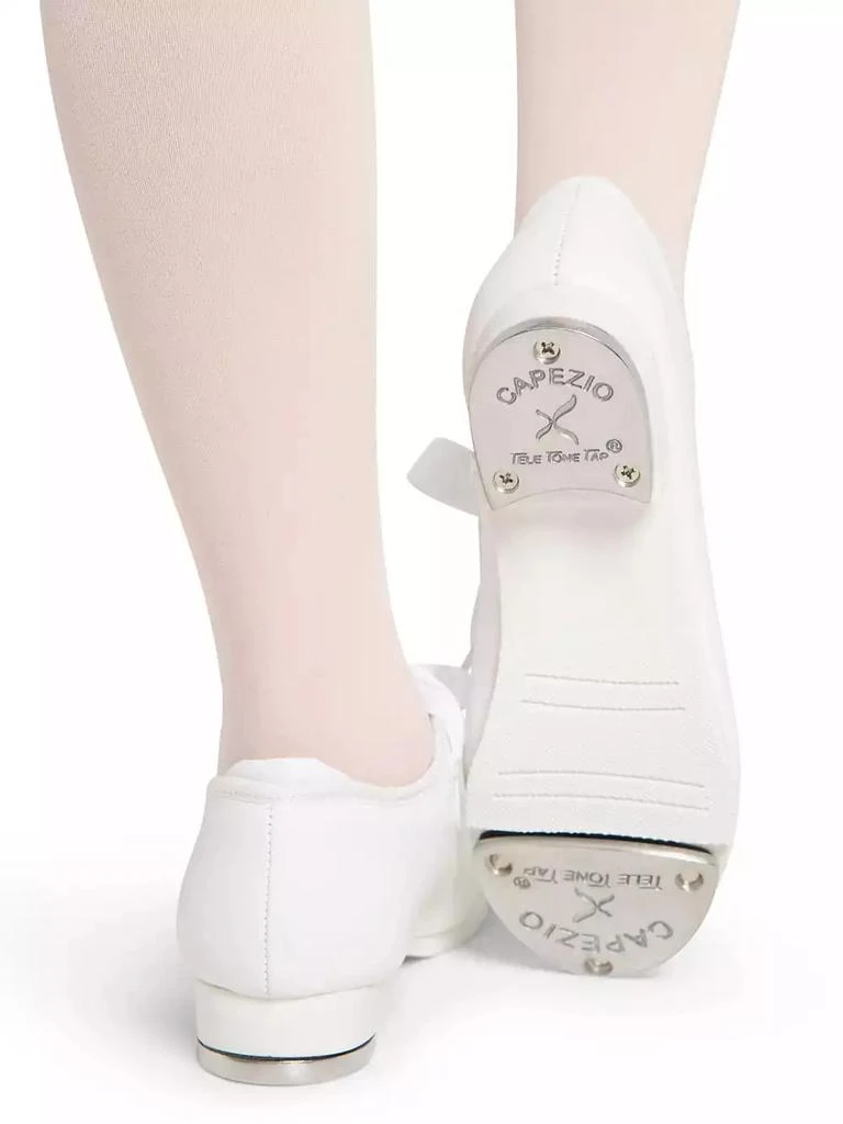 Capezio Girls Shuffle Tap Shoe White 2