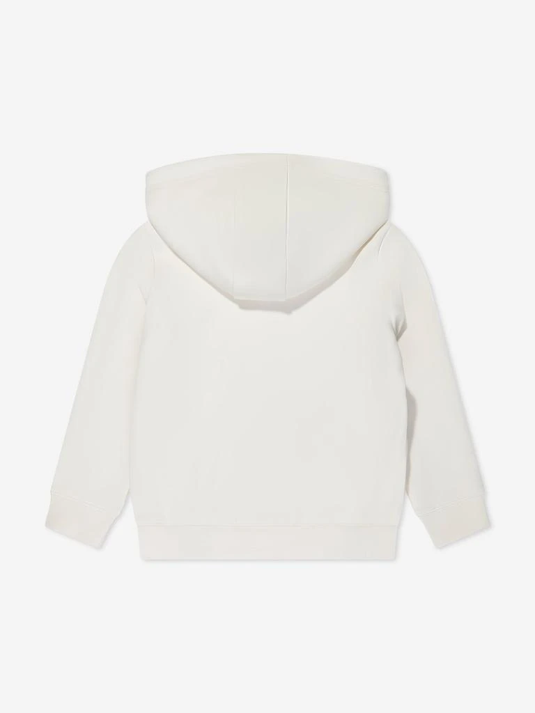 GUESS Guess Boys Logo Zip Up Top in White 2