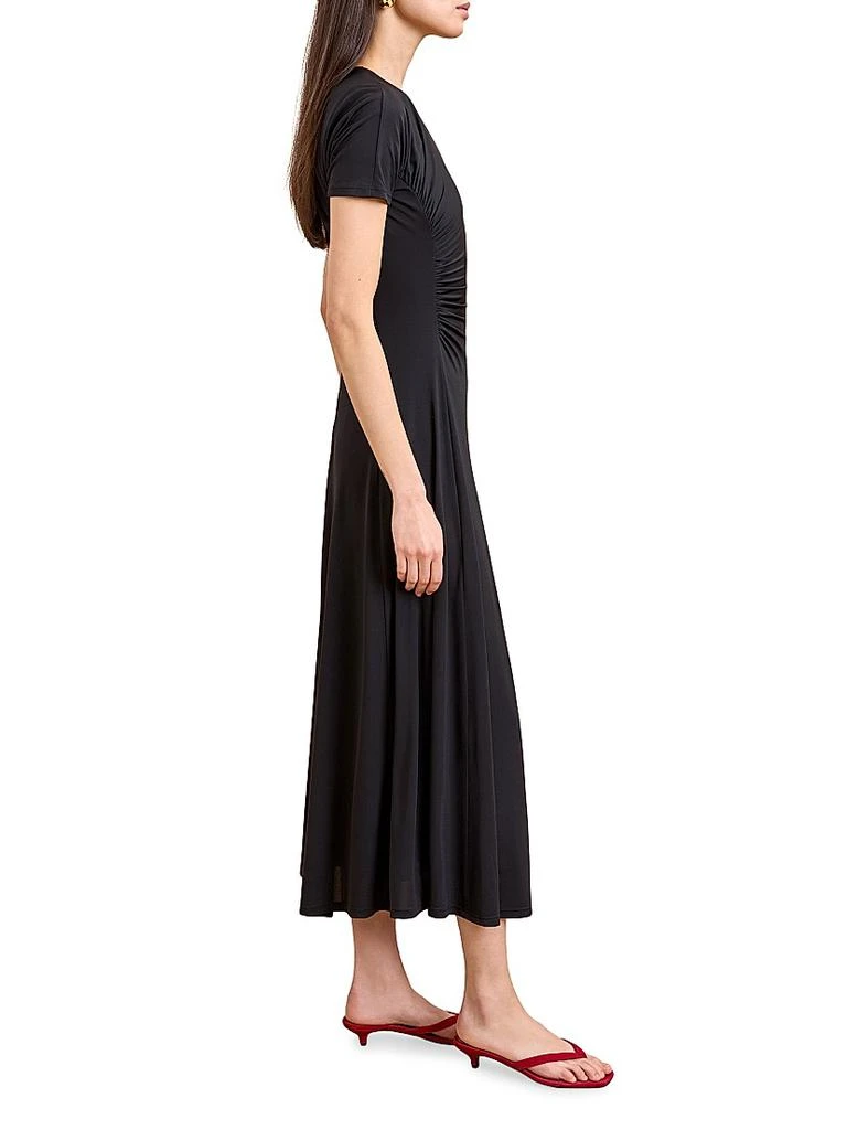 taffeta a line wedding dress Hand Beaded Taffeta Draped Wedding Dress Black main image 0