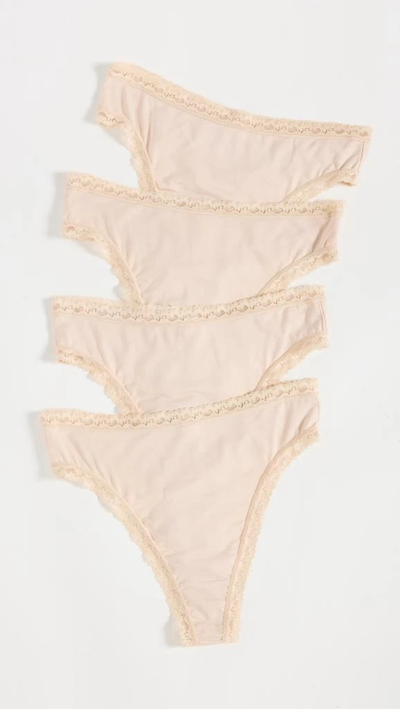 Stripe  Stare High Waisted Thong Four Pack 1