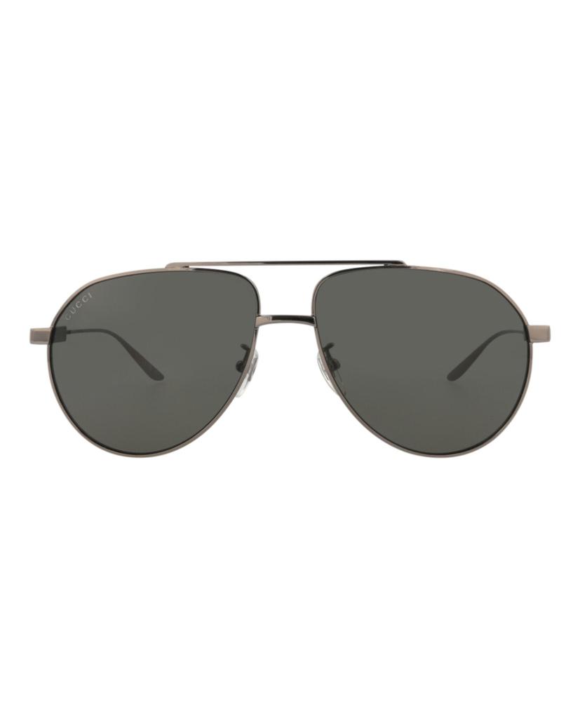 Gucci Aviator-Frame Metal Sunglasses