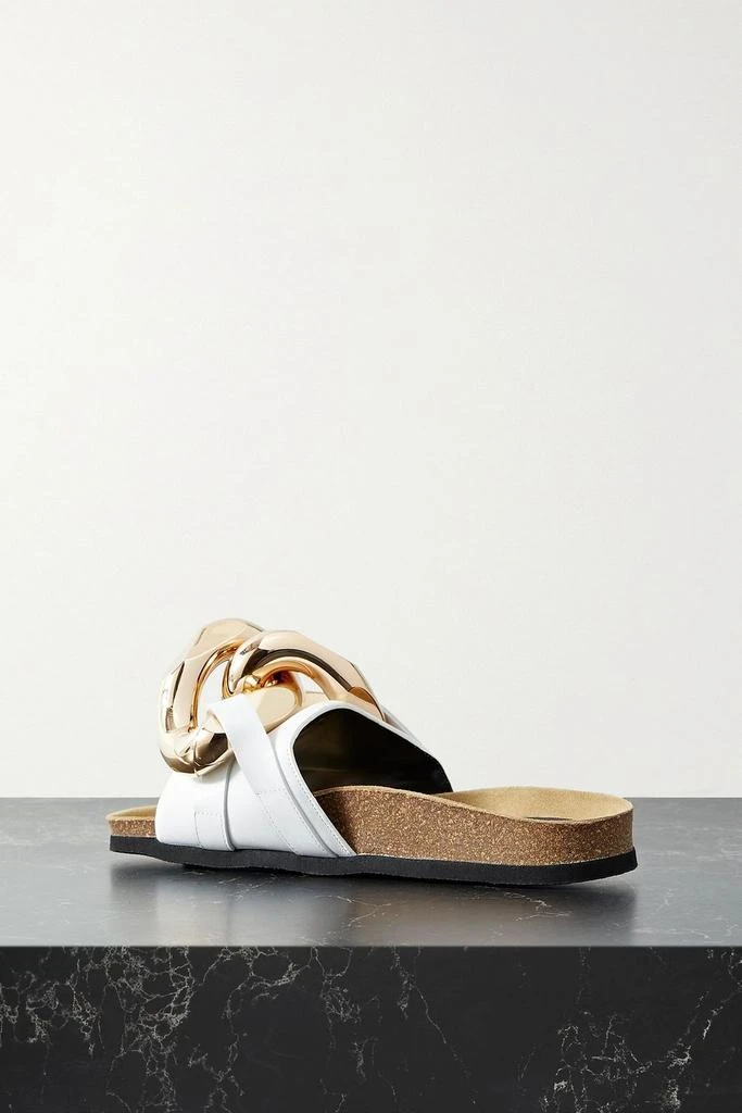 JW Anderson Chain-embellished leather slides 3