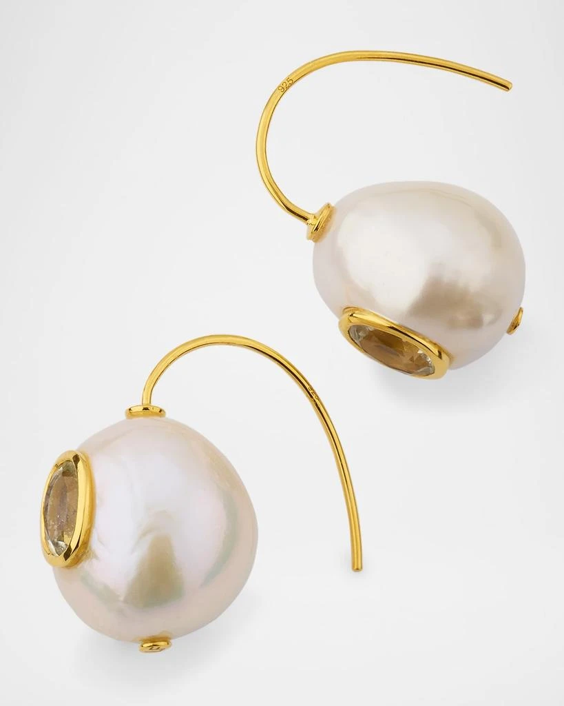 Lizzie Fortunato Pearl Pablo Earrings in Green Amethyst 4