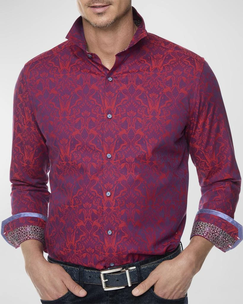 Robert Graham Men's Highland 5 Damask-Print Sport Shirt 4