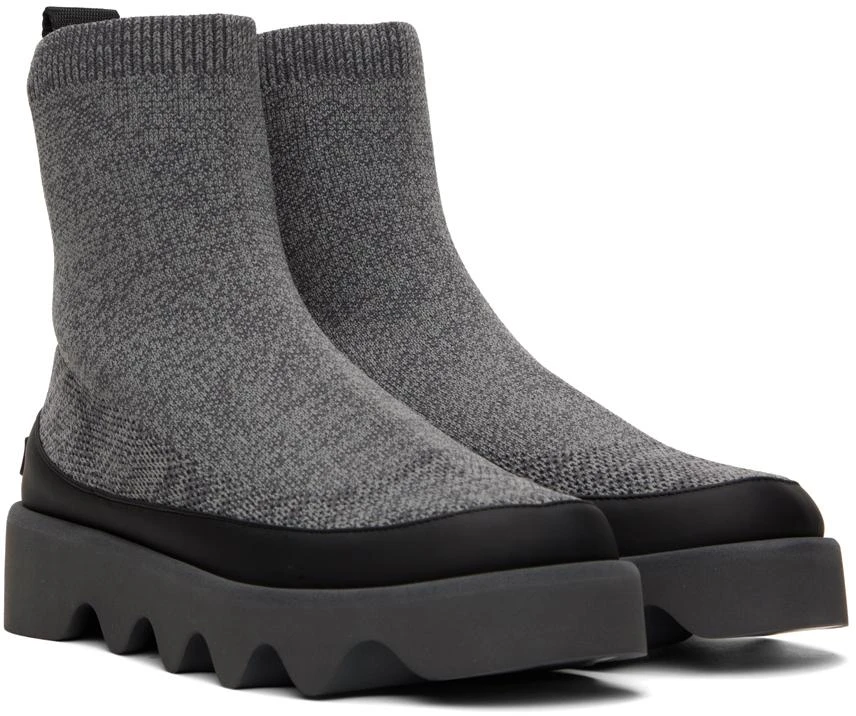 Issey Miyake Gray United Nude Edition Bounce Fit-3 Boots 4