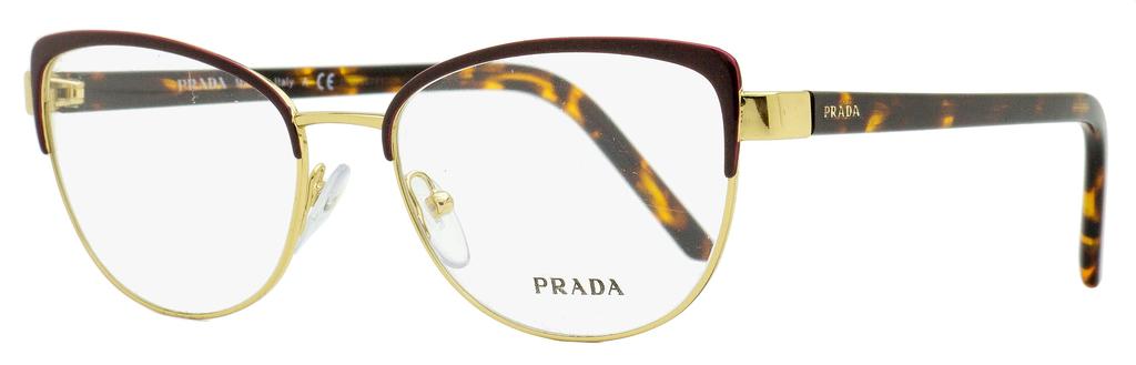 Prada Prada Women's Oval Eyeglasses VPR 63X 09B-1O1 Gold/Havana 53mm