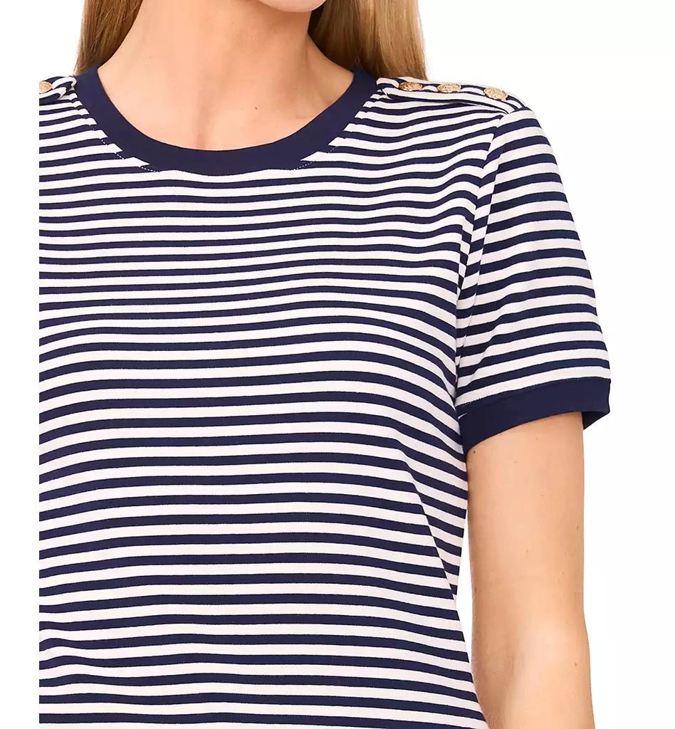 CeCe Women's Striped Ringer Baby T-Shirt 2