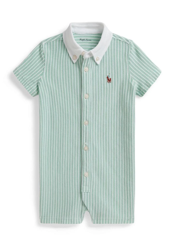 Ralph Lauren Baby Boys Striped Knit Oxford Shortall