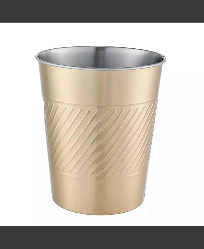 Cameo 5 Liter Waste Basket Can for Garbage, Round Open Top Trash Can for Bathroom Bedroom, Kitchen, Stainless Steel, Fingerprint Resistant