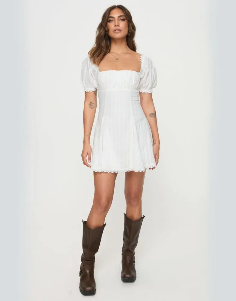 princess polly mayzie dress Mayzie One Shoulder Mini Dress White