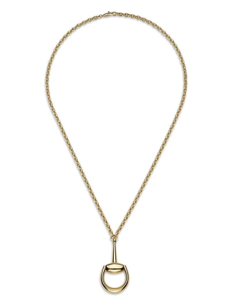 Gucci 18K Yellow Gold Horsebit Pendant Necklace, 20" 1