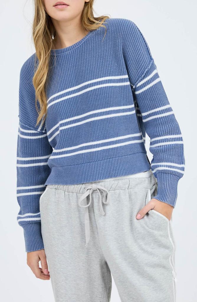 Blu Pepper Stripe Knit Sweater