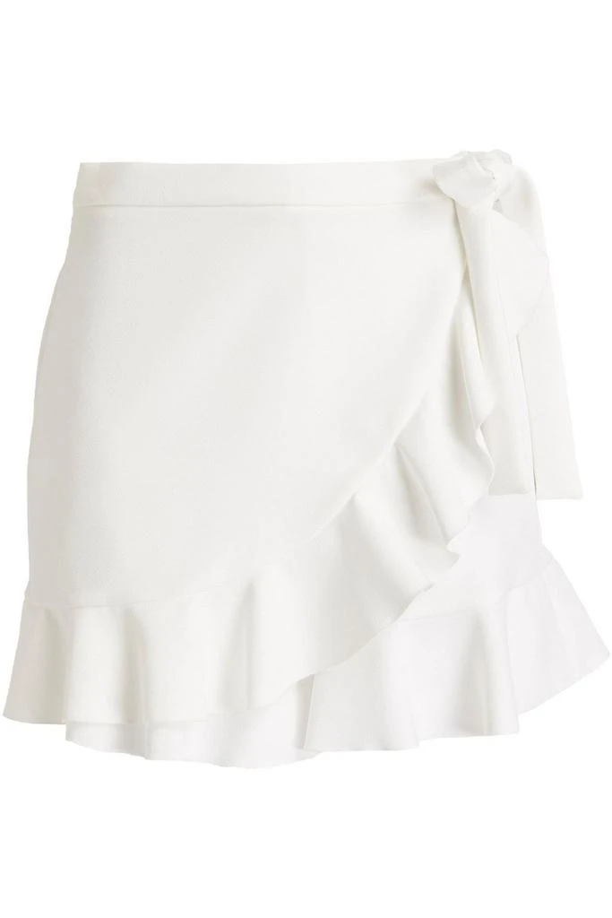 RED Valentino Wrap-effect ruffled crepe shorts 1