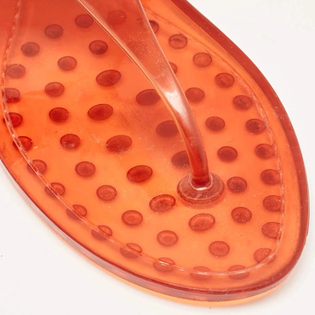 Tod's Tod's Orange Jelly Tassel Thong Slingback Flat Sandals Size 39 8