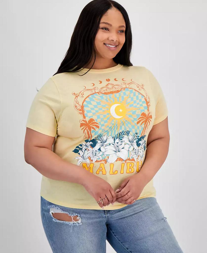 Rebellious One Trendy Plus Size Malibu Graphic T-Shirt