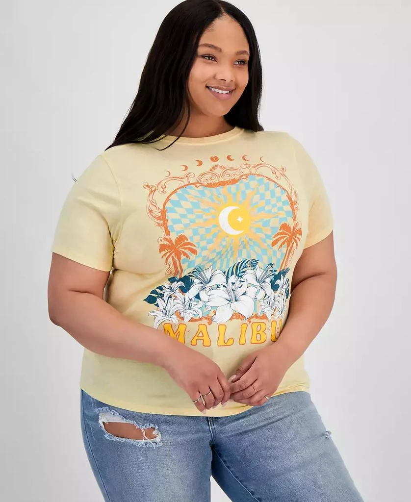 Rebellious One Trendy Plus Size Malibu Graphic T-Shirt 1