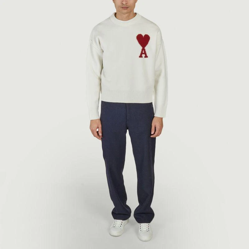 AMI Paris Pullover ADC  OFF-WHITE RED AMI PARIS 4