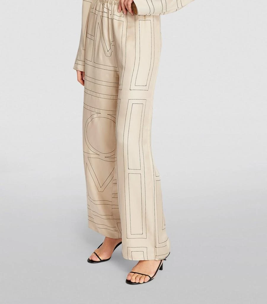 Totême Silk Monogram Trousers 3