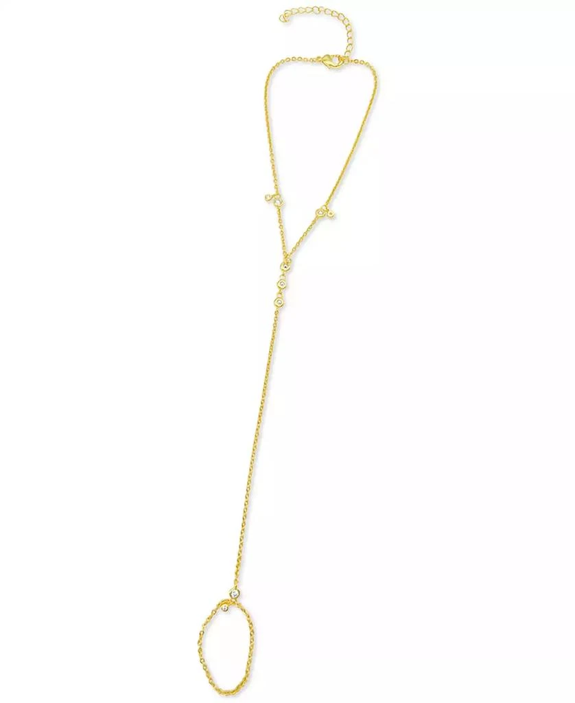 ADORNIA 14k Gold-Plated Adjustable Hand Chain 1