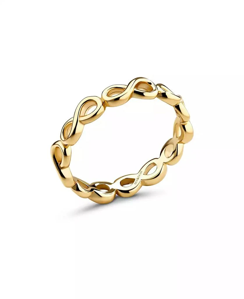 DEVATA Infinity Eternity Ring in Gold Plated Sterling Silver, Size 4