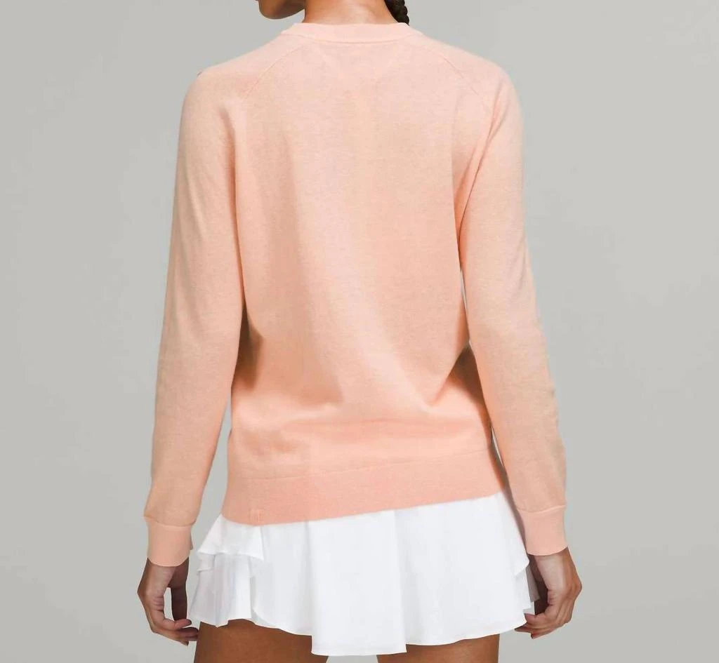 lululemon Silk-Blend Crew Sweater In Peach Satin 2