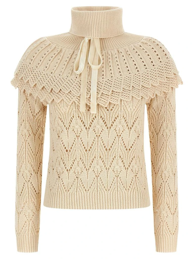 Zimmermann Zimmermann Hypnotic Ruffled Collar Sweater 1