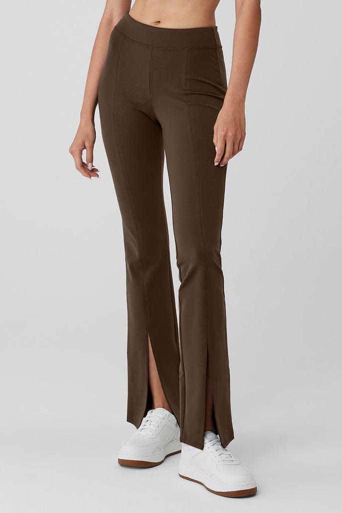 Alo Airbrush High-Waist Flutter Legging - Espresso