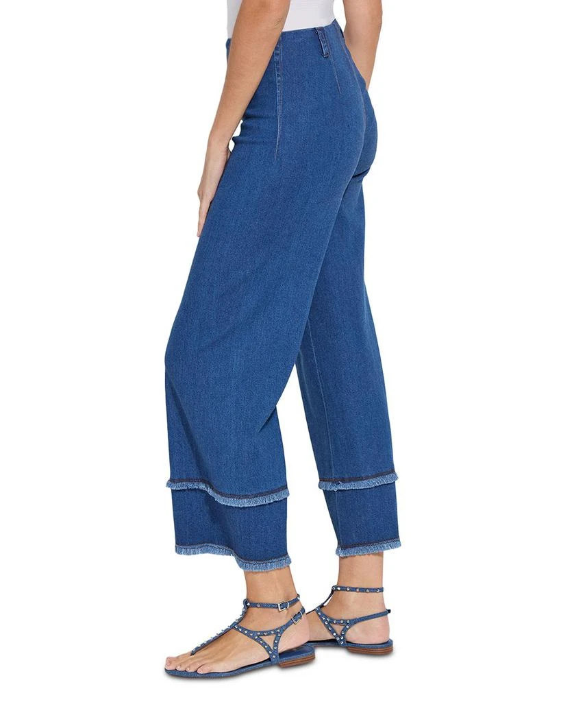 Lyssé High Rise Cropped Wide Leg Jeans in Mid Wash 4
