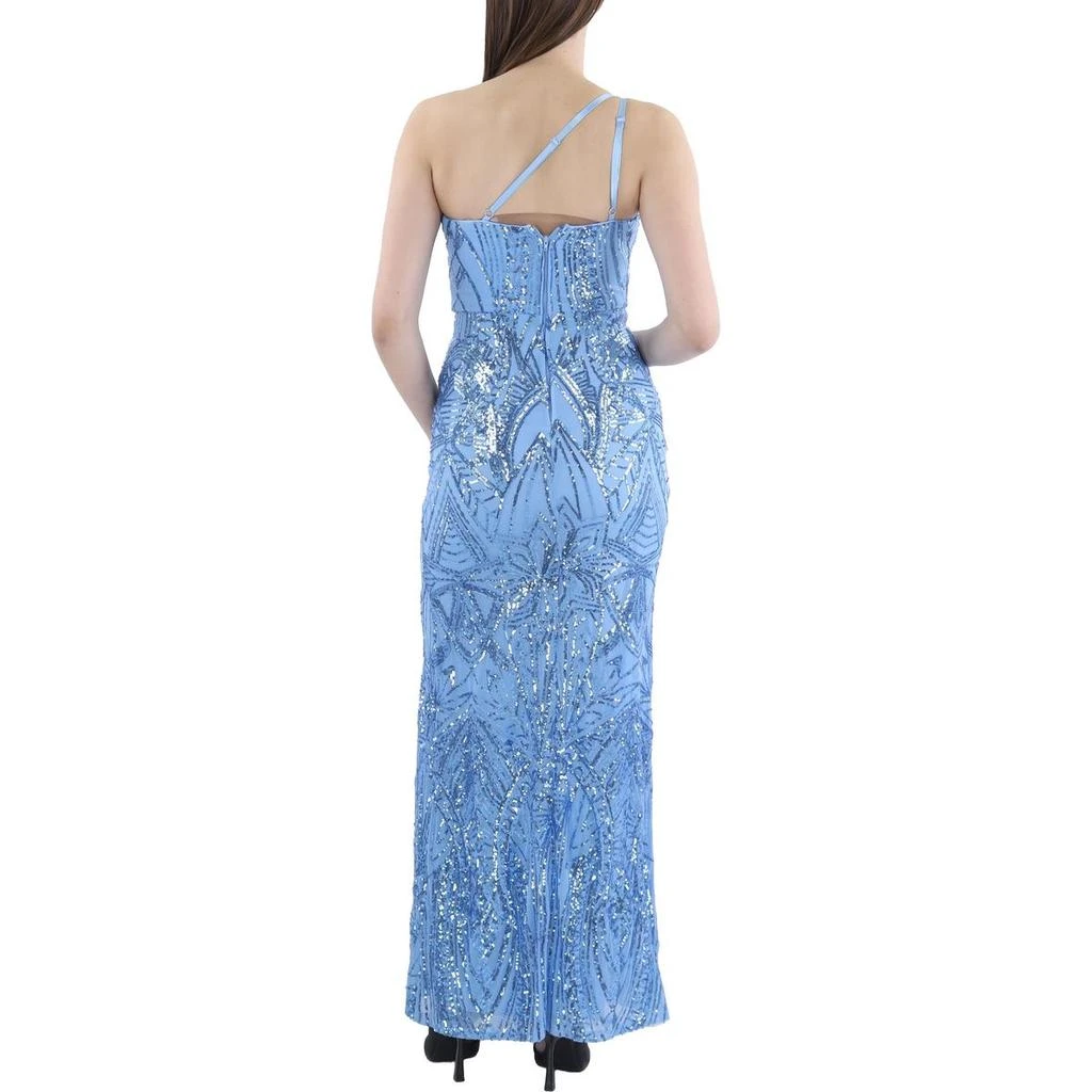 Speechless Juniors Womens Full Length Sequined Evening Dress 2