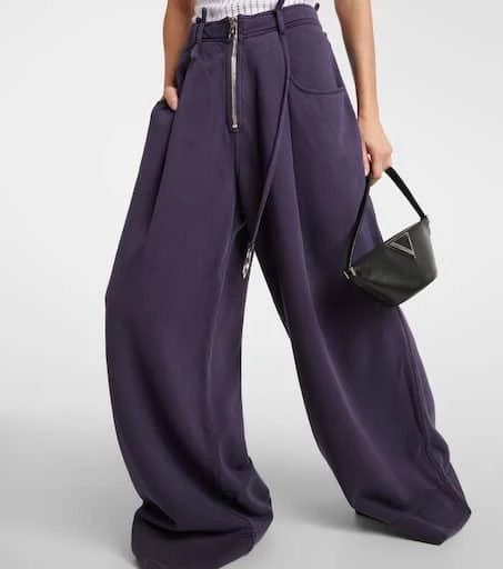 The Attico High-rise cotton wide-leg pants 5