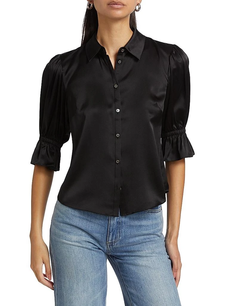 Cinq à Sept Fiona Silk Puff-Sleeve Blouse 3