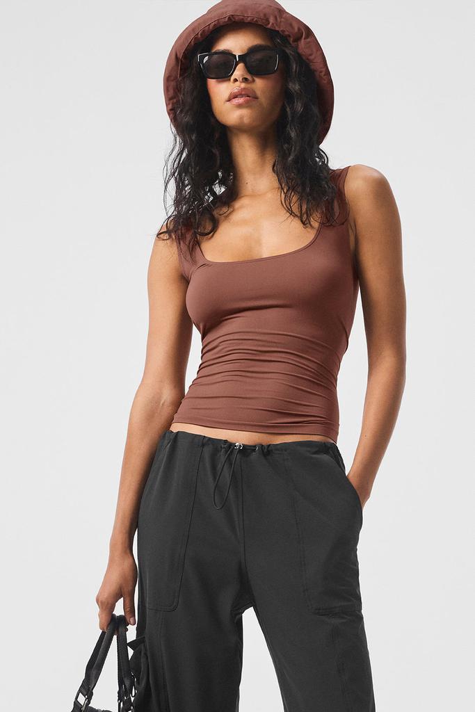 Alo Yoga Sheer Glow Tank - Chestnut