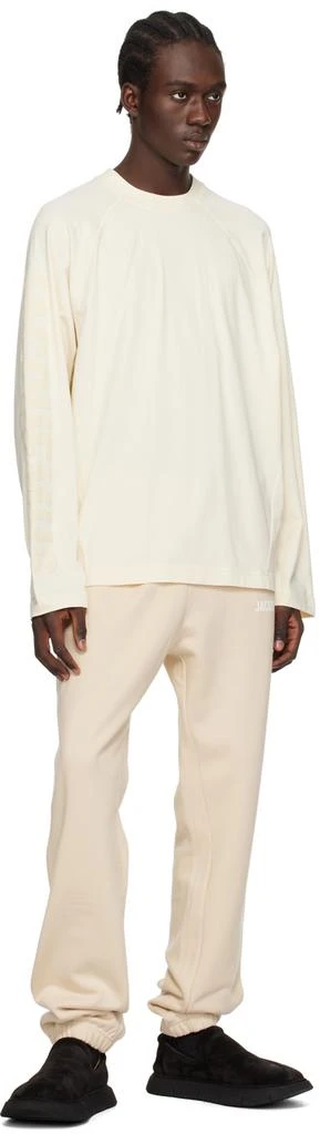 Jacquemus Beige Les Classiques 'Le t-Shirt Typo manches longues' Long Sleeve T-Shirt 4