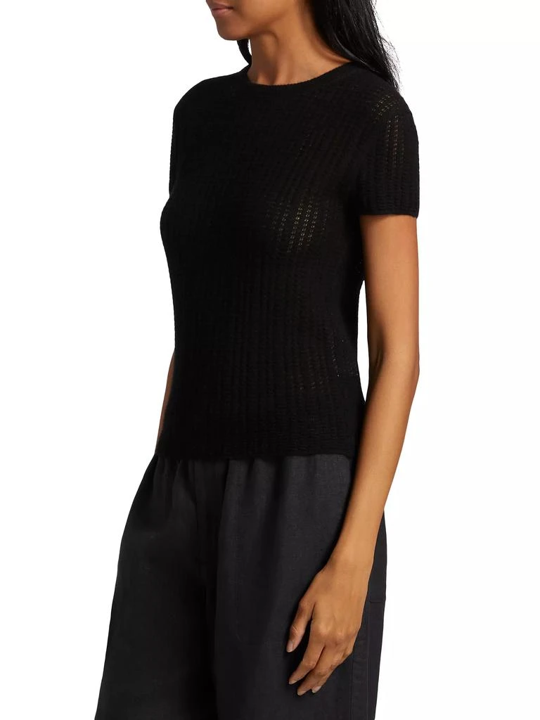 Vince Waffle Knit Short-Sleeve Sweater 4