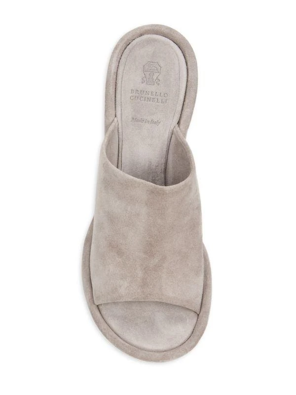 Brunello Cucinelli 85MM Suede Sandals 5