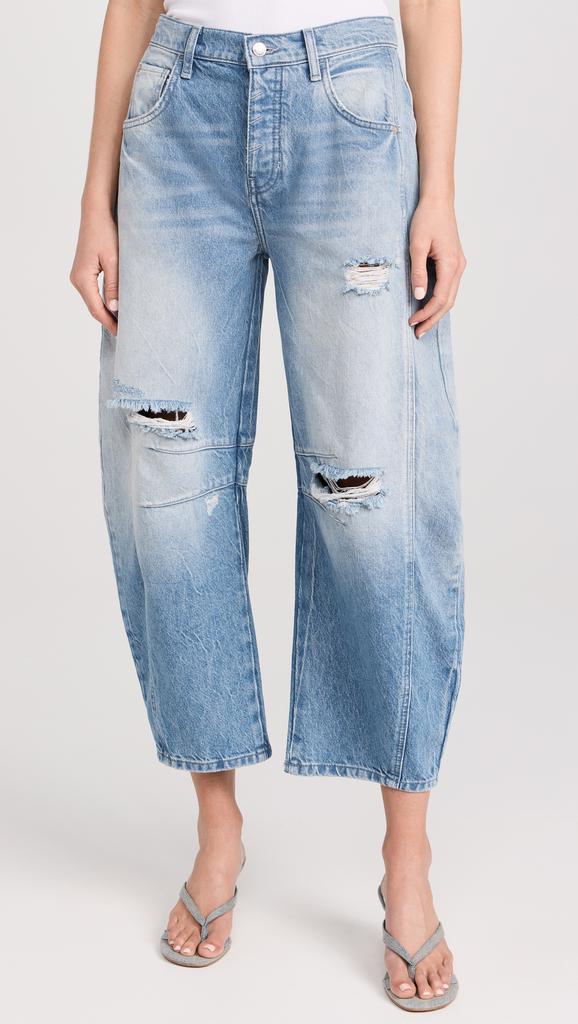 Free People Good Luck Mid-Rise Barrel Jeans