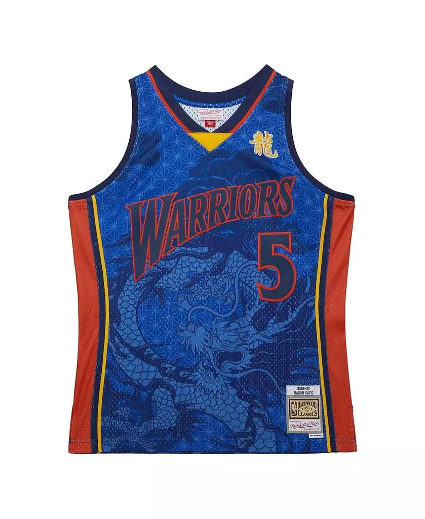Mitchell & Ness Men's Baron Davis Royal Golden State Warriors 2006/07 Hardwood Classics Asian Heritage 6.0 Swingman Throwback Player Jersey 4