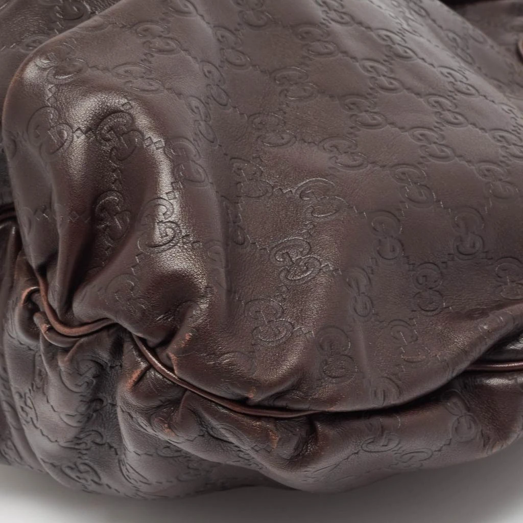 Gucci Gucci Dark Brown Guccissima Leather Large Hysteria Hobo 13