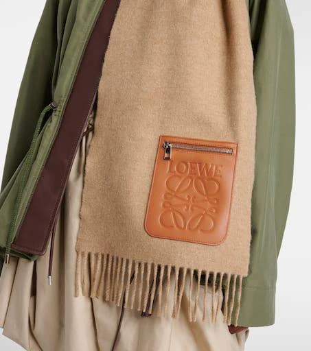 Loewe Anagram wool and cashmere scarf 3