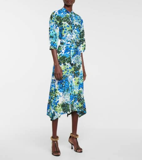 Stella McCartney Olivia floral silk shirt midi dress 2