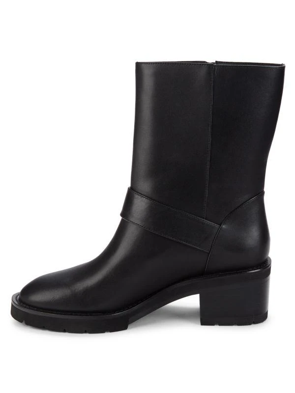 Stuart Weitzman Boulevard Leather Belted Ankle Boots 4