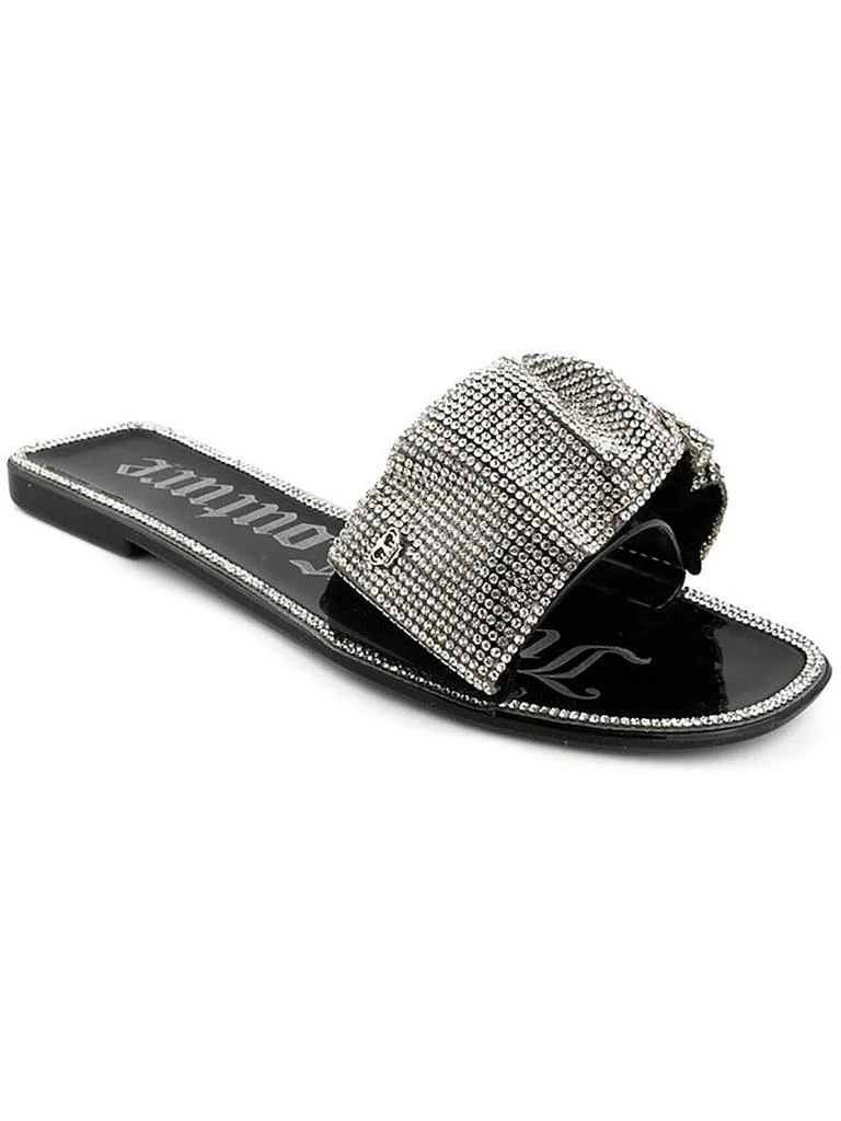 Juicy Couture Hollyn Womens Embellished Slip-On Slide Sandals 1