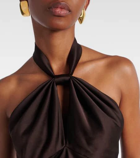 Tom Ford Cutout halterneck satin top 4