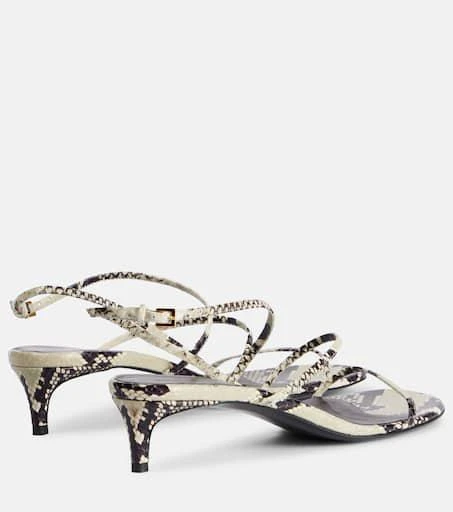 Khaite Loop 35 snake-effect leather sandals 2