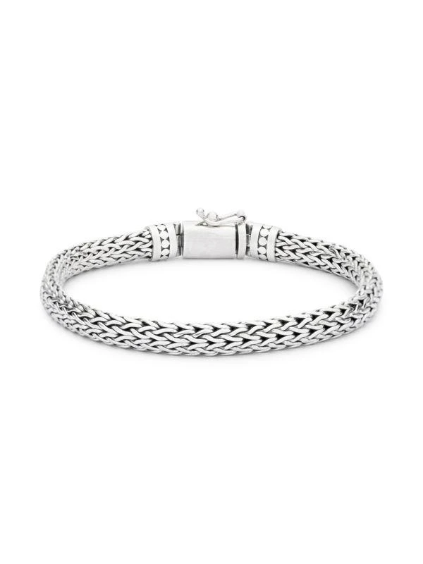 Eli Pebble Tulang Naga Sterling Silver Braided Bracelet 1